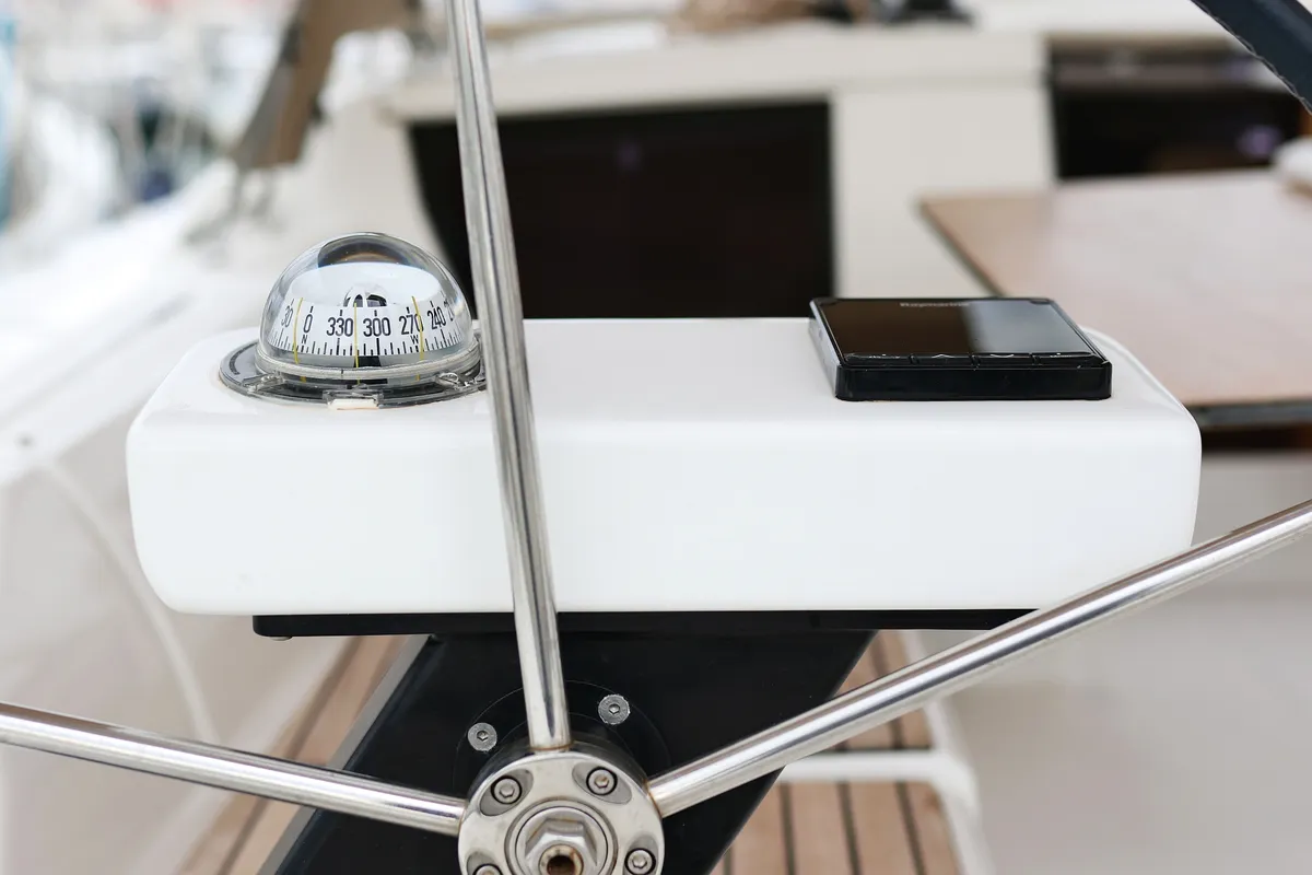 Cockpit of Thor, a Dufour 430 GL sailboat at Vodice, Croatia