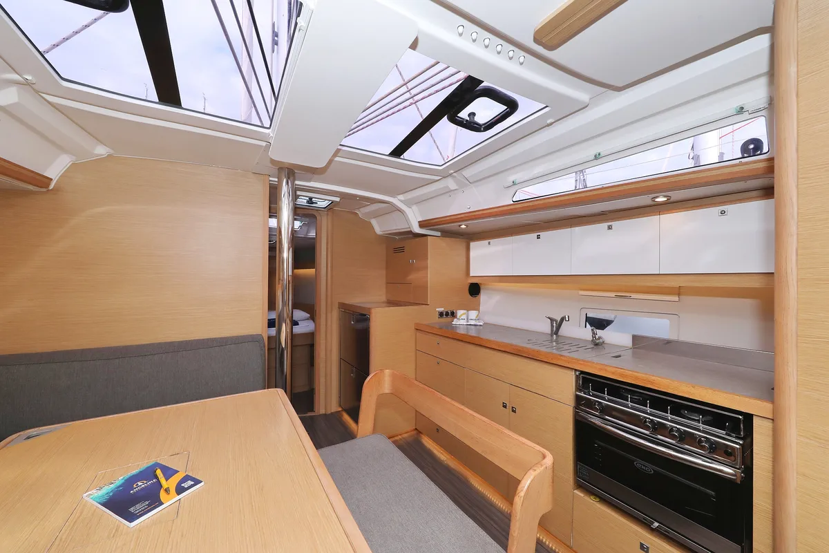 Galley of Thor, a Dufour 430 GL sailboat at Vodice, Croatia
