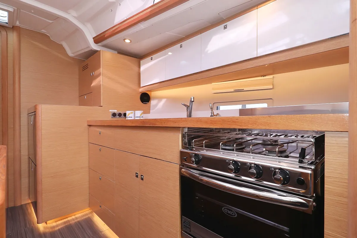 Galley of Thor, a Dufour 430 GL sailboat at Vodice, Croatia
