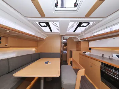 Salon of Thor, a Dufour 430 GL sailboat at Vodice, Croatia