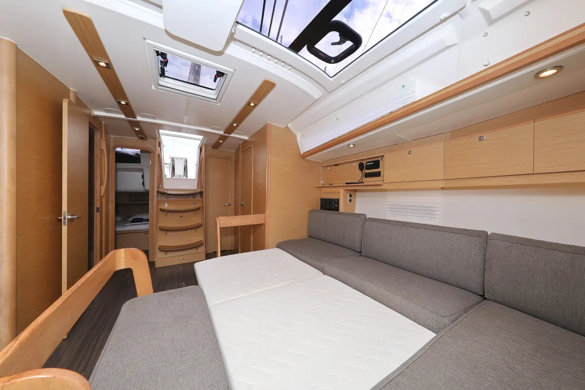 Salon of Thor, a Dufour 430 GL sailboat at Vodice, Croatia