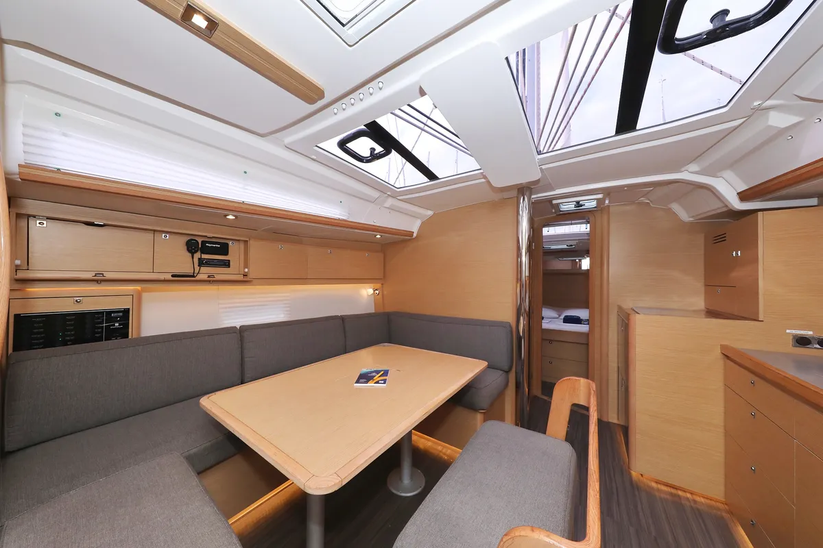 Salon of Thor, a Dufour 430 GL sailboat at Vodice, Croatia