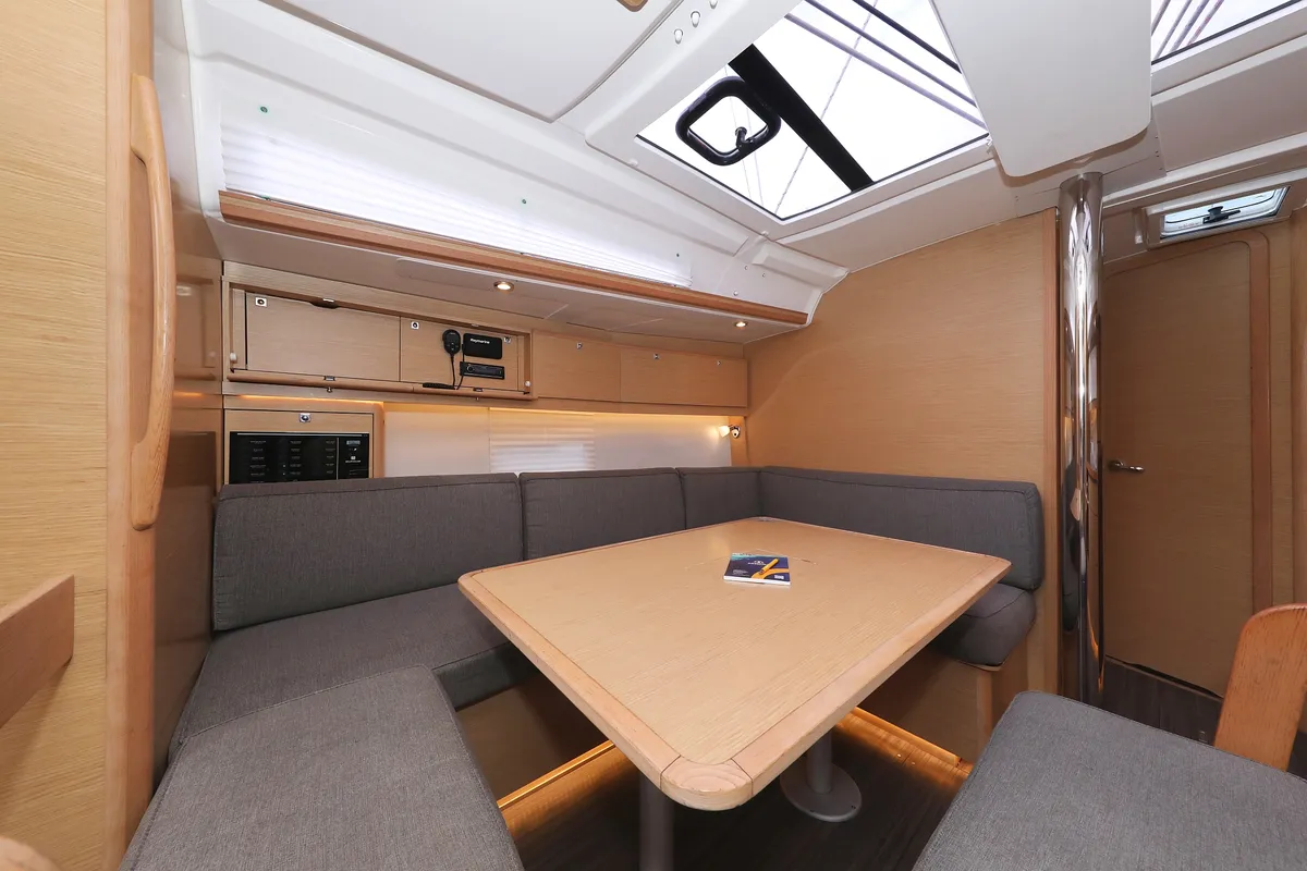 Salon of Thor, a Dufour 430 GL sailboat at Vodice, Croatia
