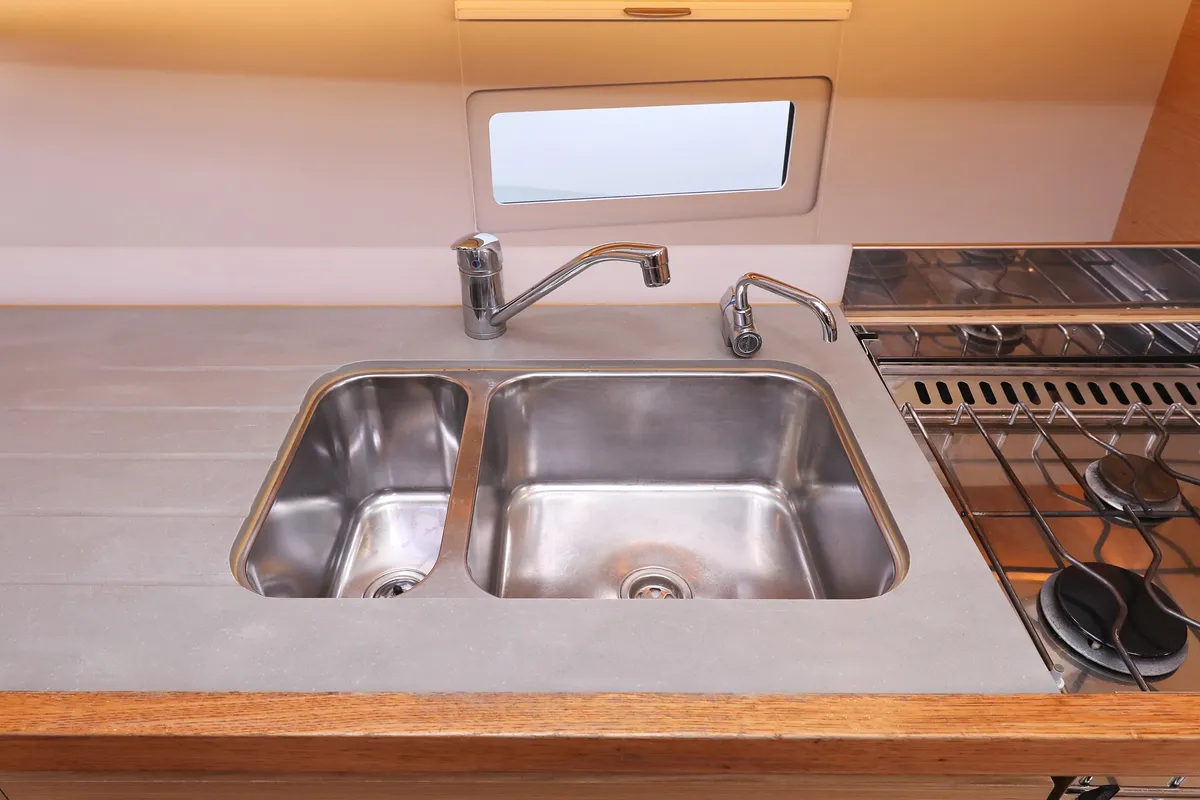 Galley of Thor, a Dufour 430 GL sailboat at Vodice, Croatia
