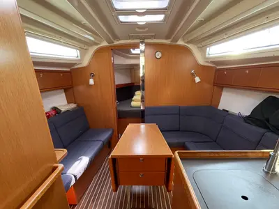 Salon of Mapalimi, a Bavaria Cruiser 37 sailboat at Grad Šibenik, Croatia
