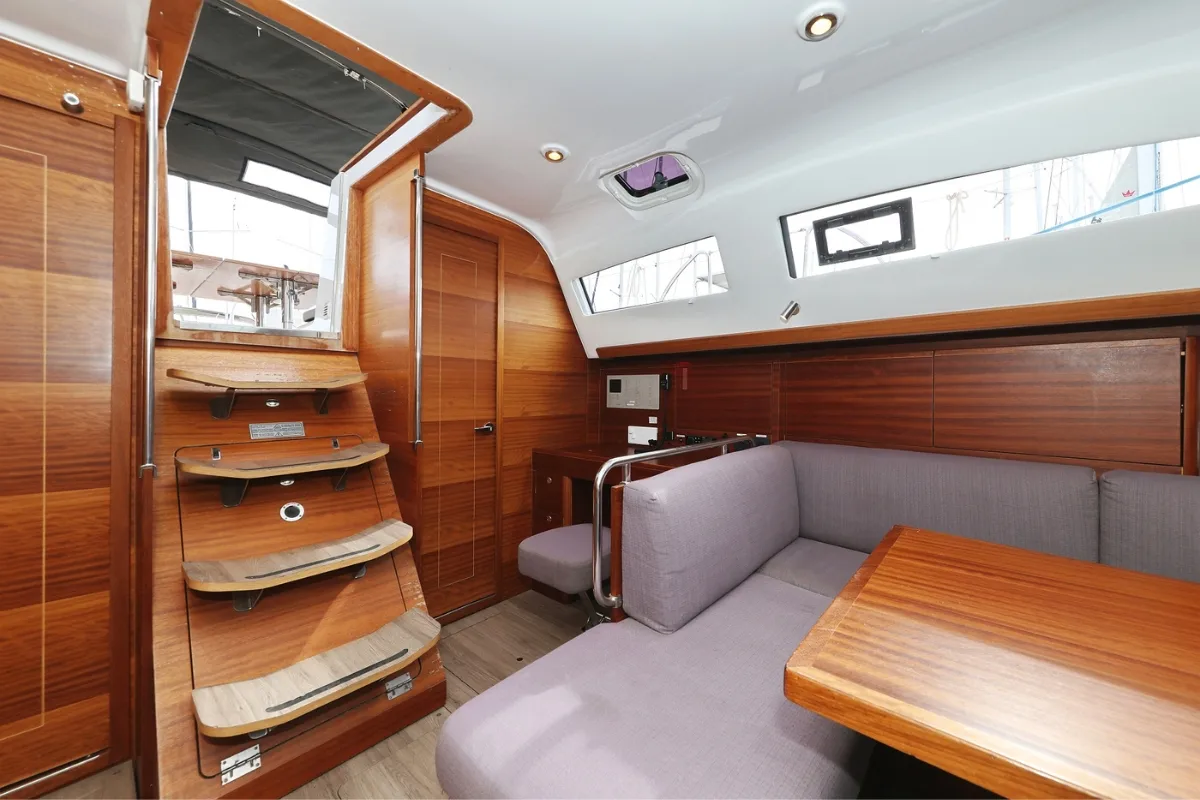 Salon of Top Gun, a Elan Impression 45.1 sailboat at Pirovac, Croatia