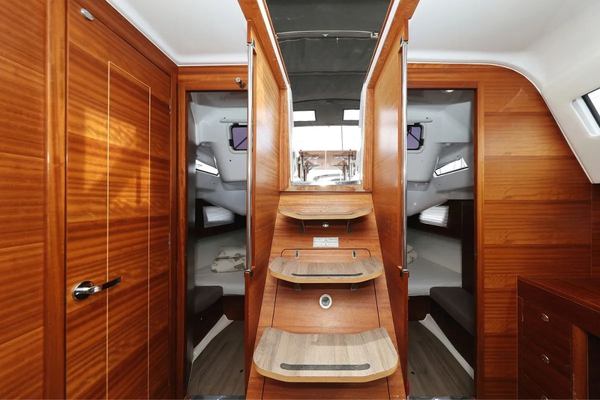 Salon of Top Gun, a Elan Impression 45.1 sailboat at Pirovac, Croatia