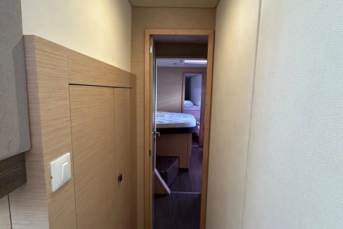 Isla, a Fountaine Pajot Isla 40 catamaran at Castellammare del Golfo, Italy