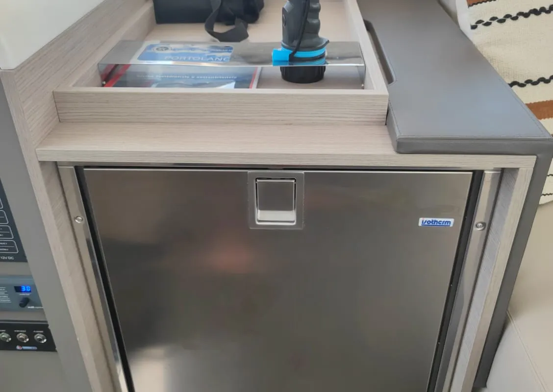 Galley of Isla, a Fountaine Pajot Isla 40 catamaran at Castellammare del Golfo, Italy