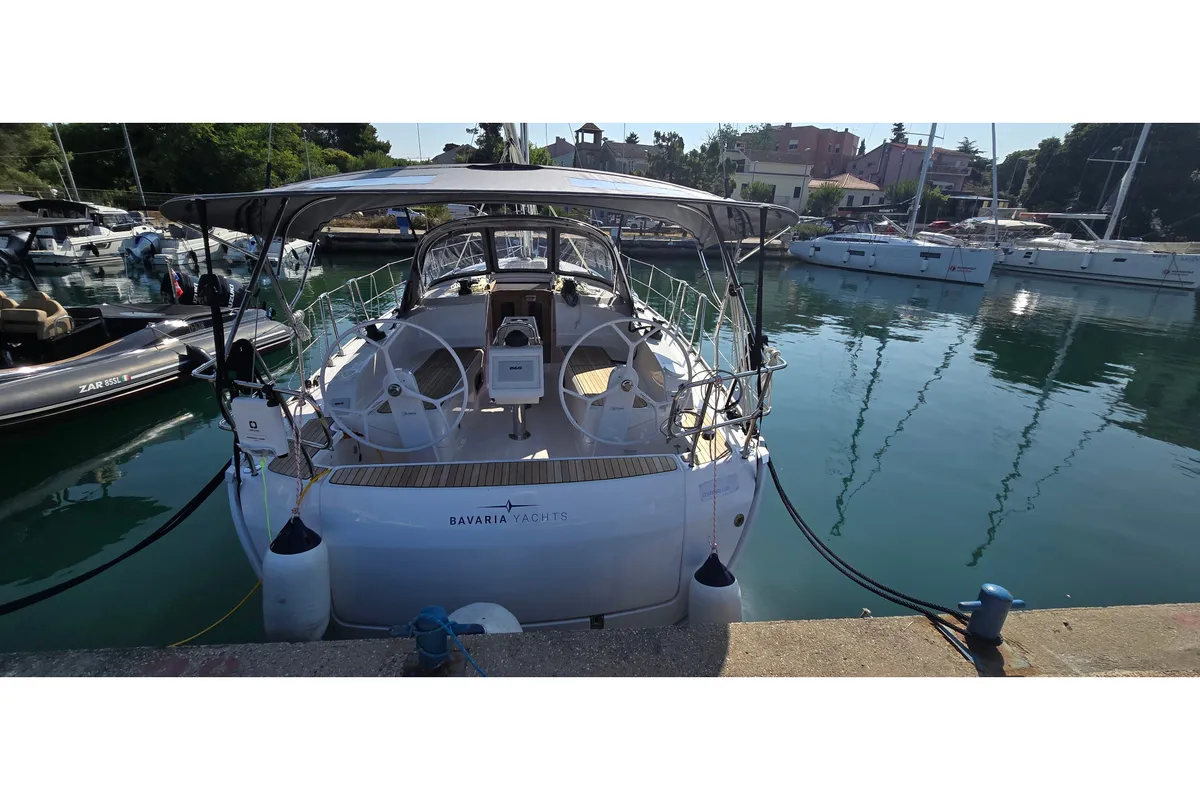 Exterior view of Bavaria Cruiser 37, a sailboat at Zadar, Croatia