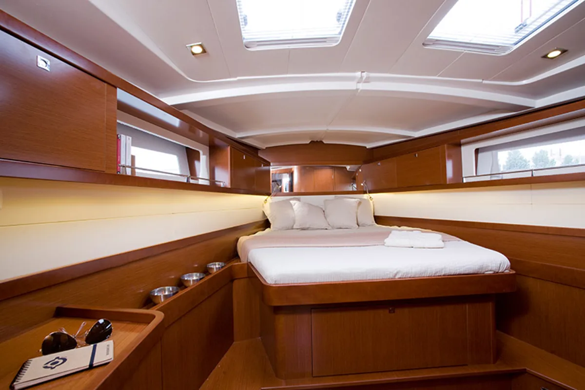 Cabin on Moonshine, a Beneteau Oceanis 45 sailboat at Pa Khlok, Thailand