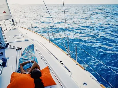 Varuna, a Beneteau Oceanis 45 sailboat at Mai Khao, Thailand