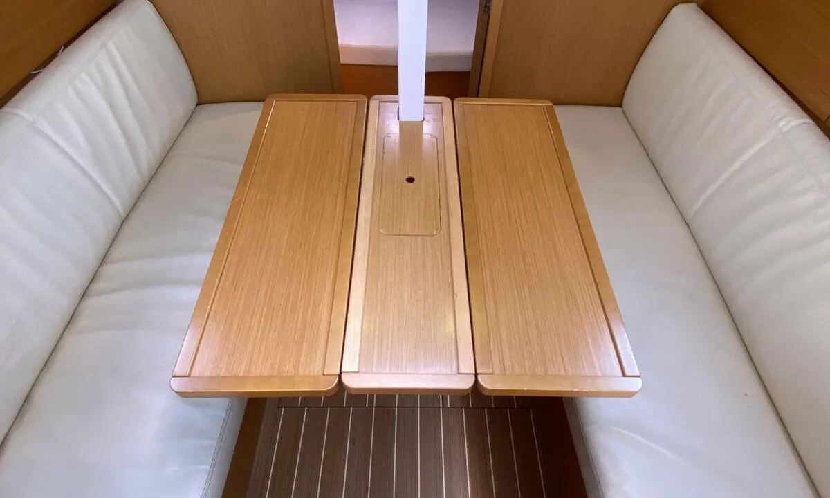 Salon of Lightning, a Jeanneau Sun Odyssey 30i sailboat at Barth, Germany