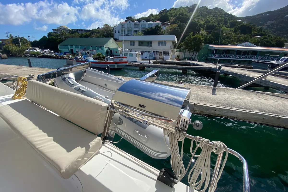 Peacemaker, a Fountaine Pajot Helia 44 catamaran at Road Town, British Virgin Islands