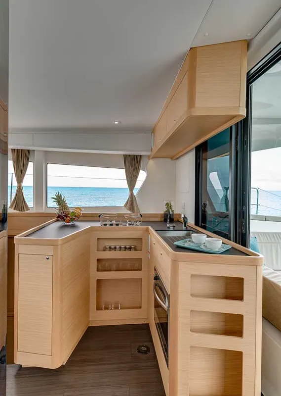 Galley of Solaris, a Lagoon 42 catamaran at Grad Trogir, Croatia