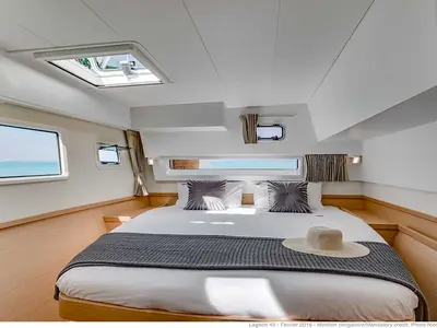Cabin on Solaris, a Lagoon 42 catamaran at Grad Trogir, Croatia