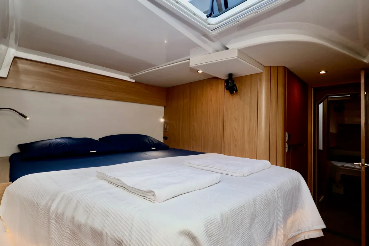 Cabin on Rea, a Bali Catspace catamaran at Fethiye, Turkey
