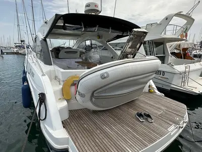 Deck of Monifa, a Beneteau Gran Turismo 38 motor yacht at Općina Sukošan, Croatia