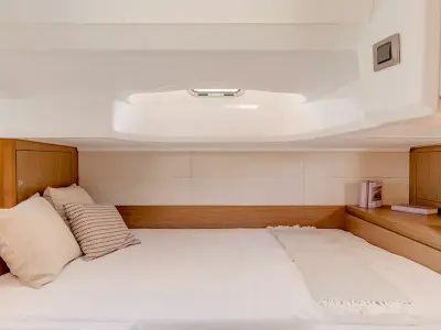 Cabin on Monifa, a Beneteau Gran Turismo 38 motor yacht at Općina Sukošan, Croatia