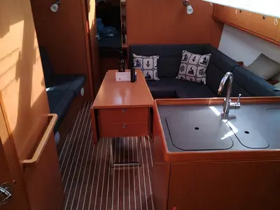 Galley of Sea Hope, a Bavaria Cruiser 37 sailboat at Kontokali, Greece