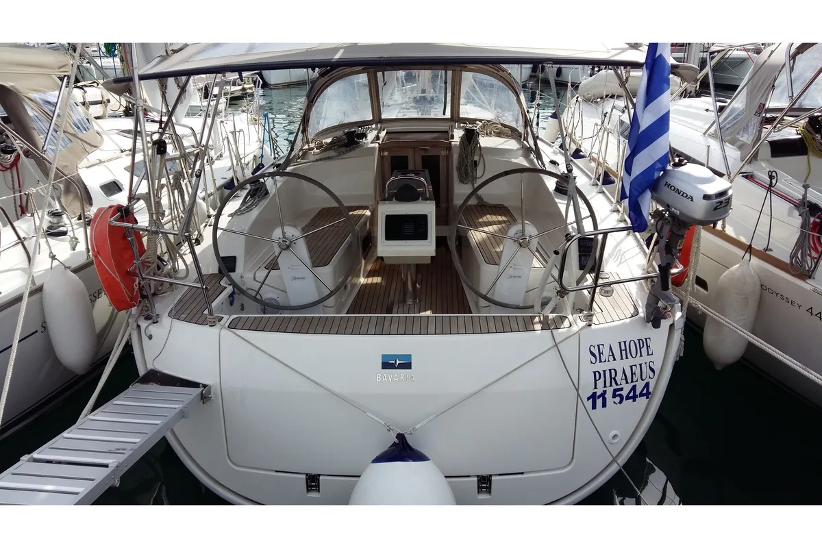 Sea Hope, a Bavaria Cruiser 37 sailboat at Kontokali, Greece