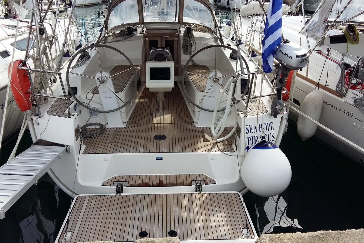 Sea Hope, a Bavaria Cruiser 37 sailboat at Kontokali, Greece