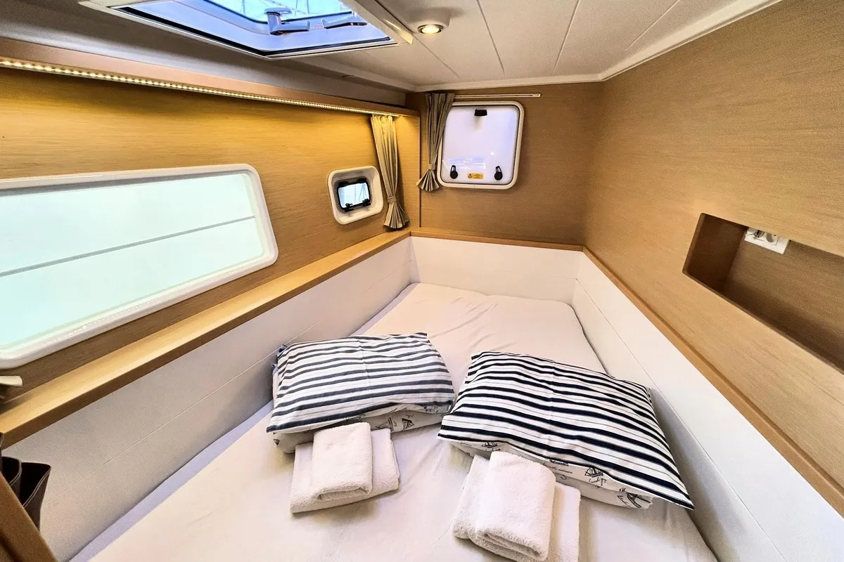 Cabin on AQUADANCER, a Lagoon 400 S2 catamaran at Municipal Unit of Ellomenos, Greece