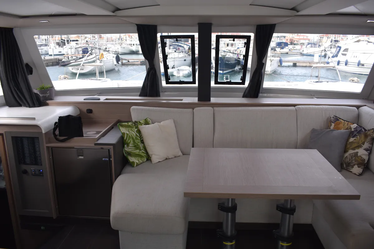 Salon of Memories, a Fountaine Pajot Isla 40 catamaran at Municipal Unit of Lefkada, Greece