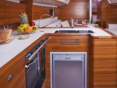 Galley of Wild Bee, a AD Boats Salona 41 sailboat at Marmaris, Turkey
