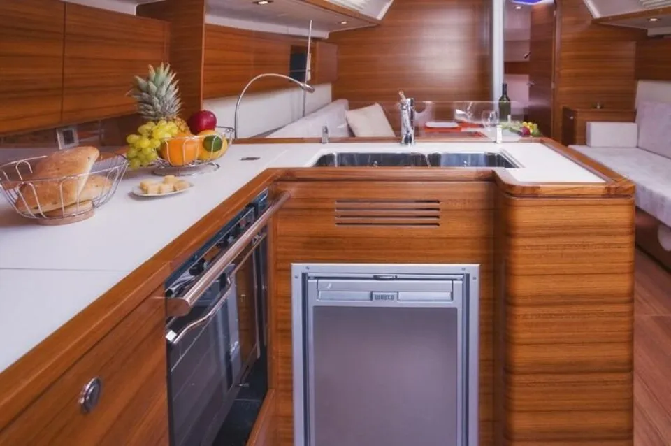 Galley of Wild Bee, a AD Boats Salona 41 sailboat at Marmaris, Turkey