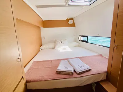 Cabin on Olokum Denia Bareboat, a Excess 11 catamaran at Dénia, Spain