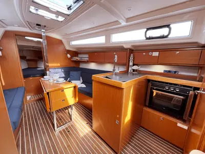 Galley of Siesta, a Bavaria Cruiser 34 sailboat at Pirovac, Croatia