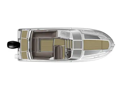 Floor plan of Cap Camarat, a Jeanneau Cap Camarat 7.5 CC motorboat at Sitges, Spain