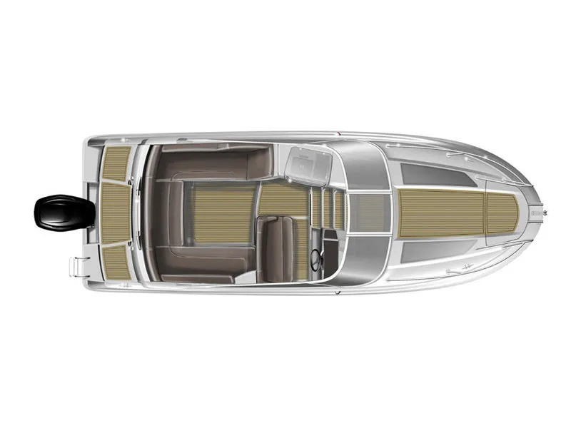 Floor plan of Cap Camarat, a Jeanneau Cap Camarat 7.5 CC motorboat at Sitges, Spain