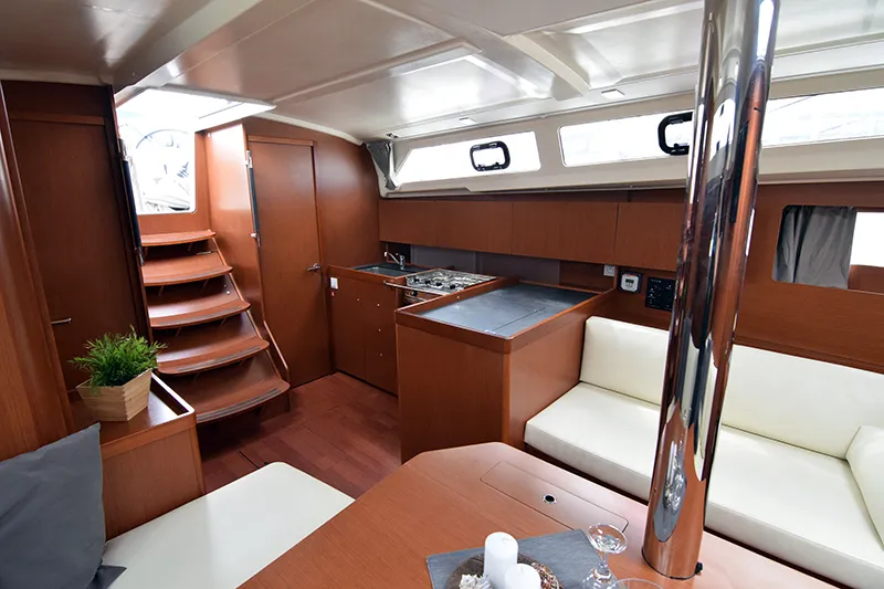 Galley of Norma, a Beneteau Oceanis 41.1 sailboat at Athens, Greece