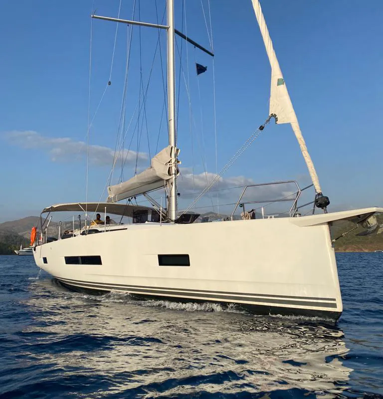 Exterior view of DORiS, a Hanse 460 sailboat at Fethiye, Turkey
