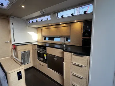 Galley of DORiS, a Hanse 460 sailboat at Fethiye, Turkey