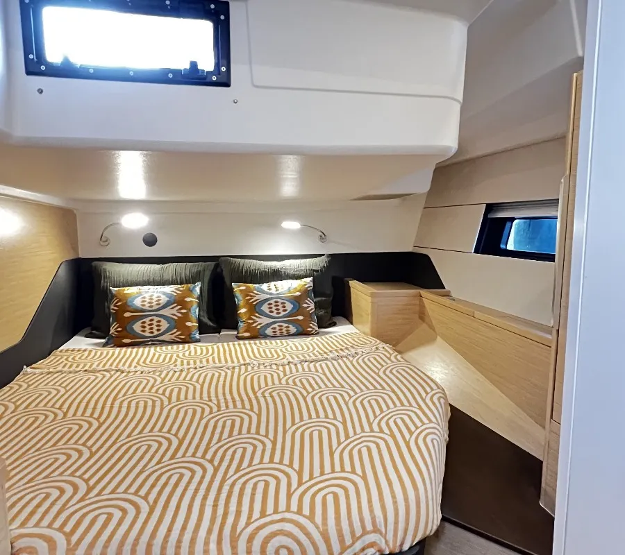 Cabin on DORiS, a Hanse 460 sailboat at Fethiye, Turkey