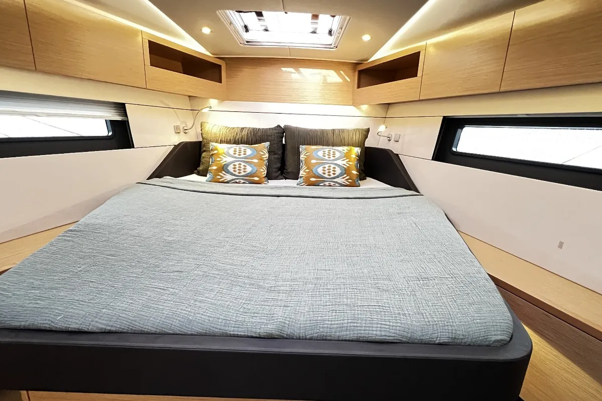 Cabin on DORiS, a Hanse 460 sailboat at Fethiye, Turkey