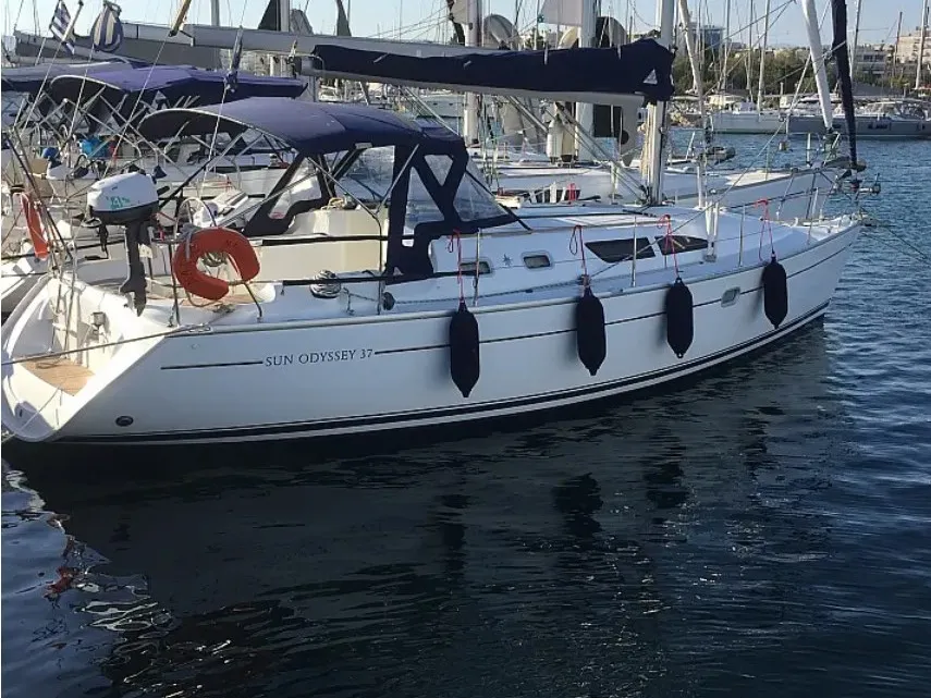 NAIAS, a Jeanneau Sun Odyssey 37 sailboat at Athens, Greece