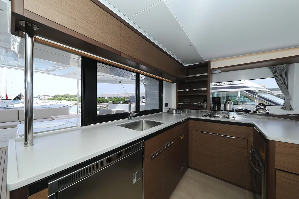 Galley of Panos, a Lagoon 46 catamaran at Sukošan, Croatia