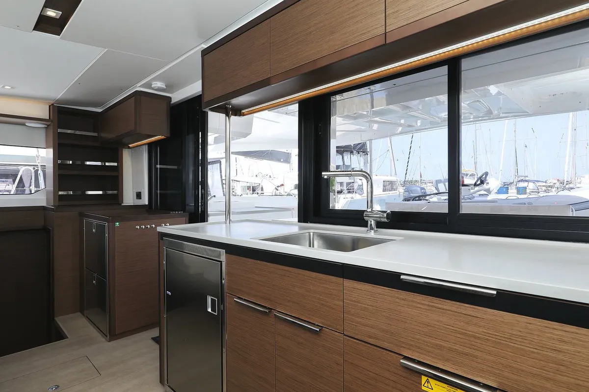 Galley of Panos, a Lagoon 46 catamaran at Sukošan, Croatia