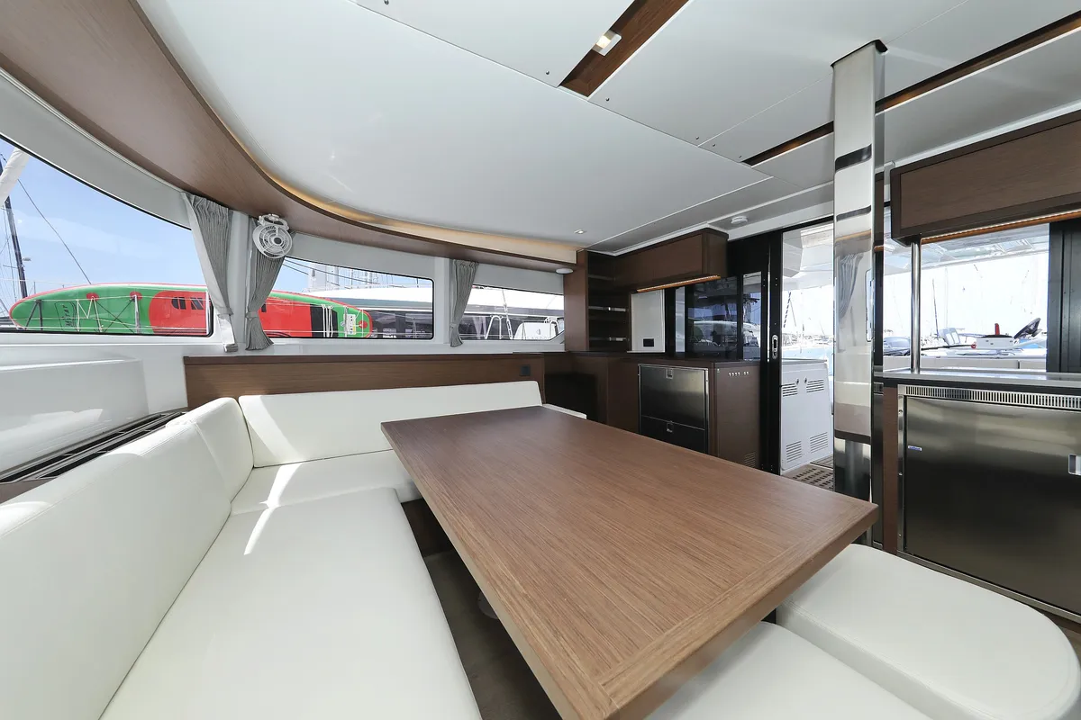 Salon of Panos, a Lagoon 46 catamaran at Sukošan, Croatia