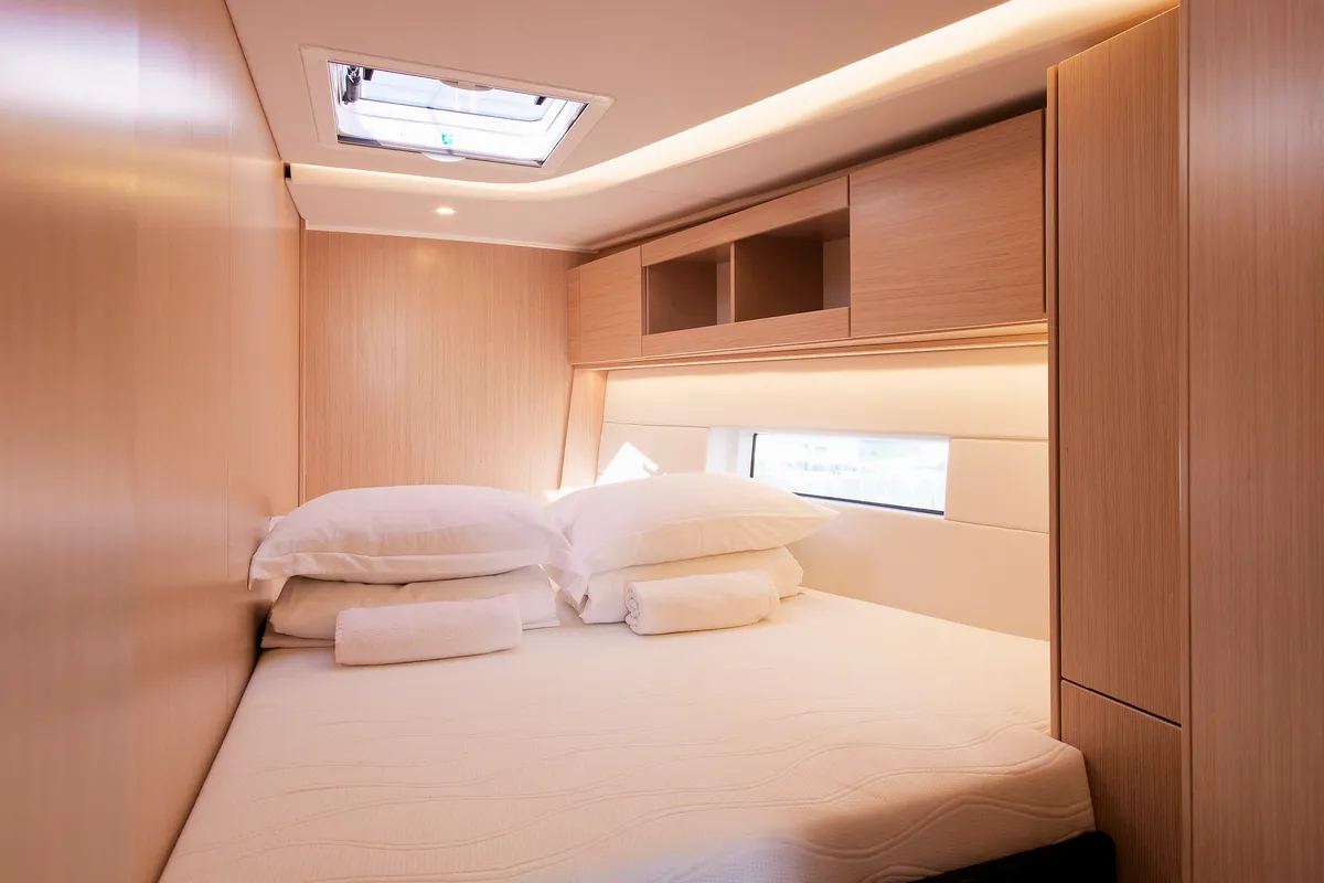 Cabin on Mathilda, a Bavaria C50 Style sailboat at Grad Kaštela, Croatia