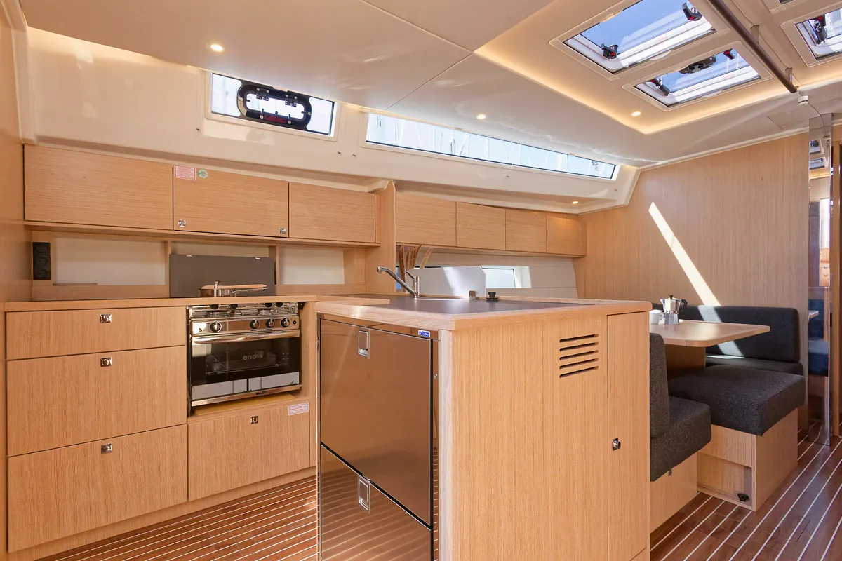 Galley of Mathilda, a Bavaria C50 Style sailboat at Grad Kaštela, Croatia