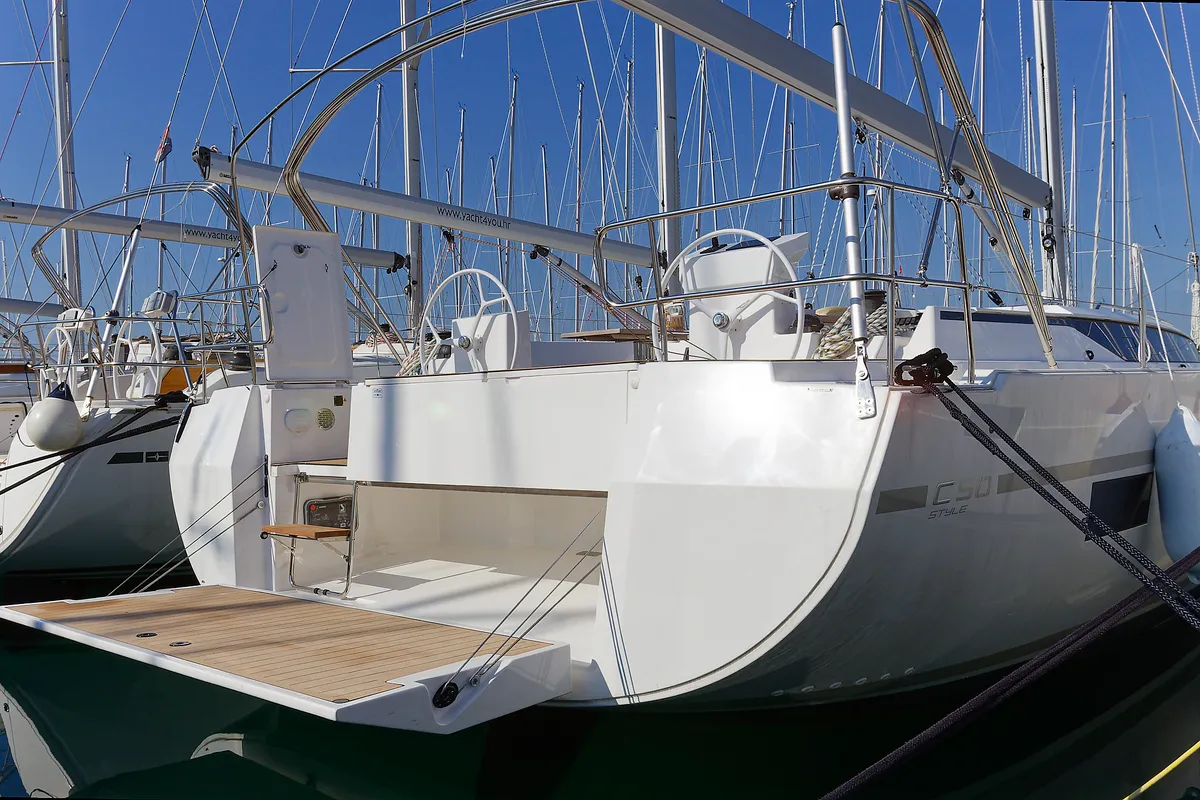 Exterior view of Mathilda, a Bavaria C50 Style sailboat at Grad Kaštela, Croatia