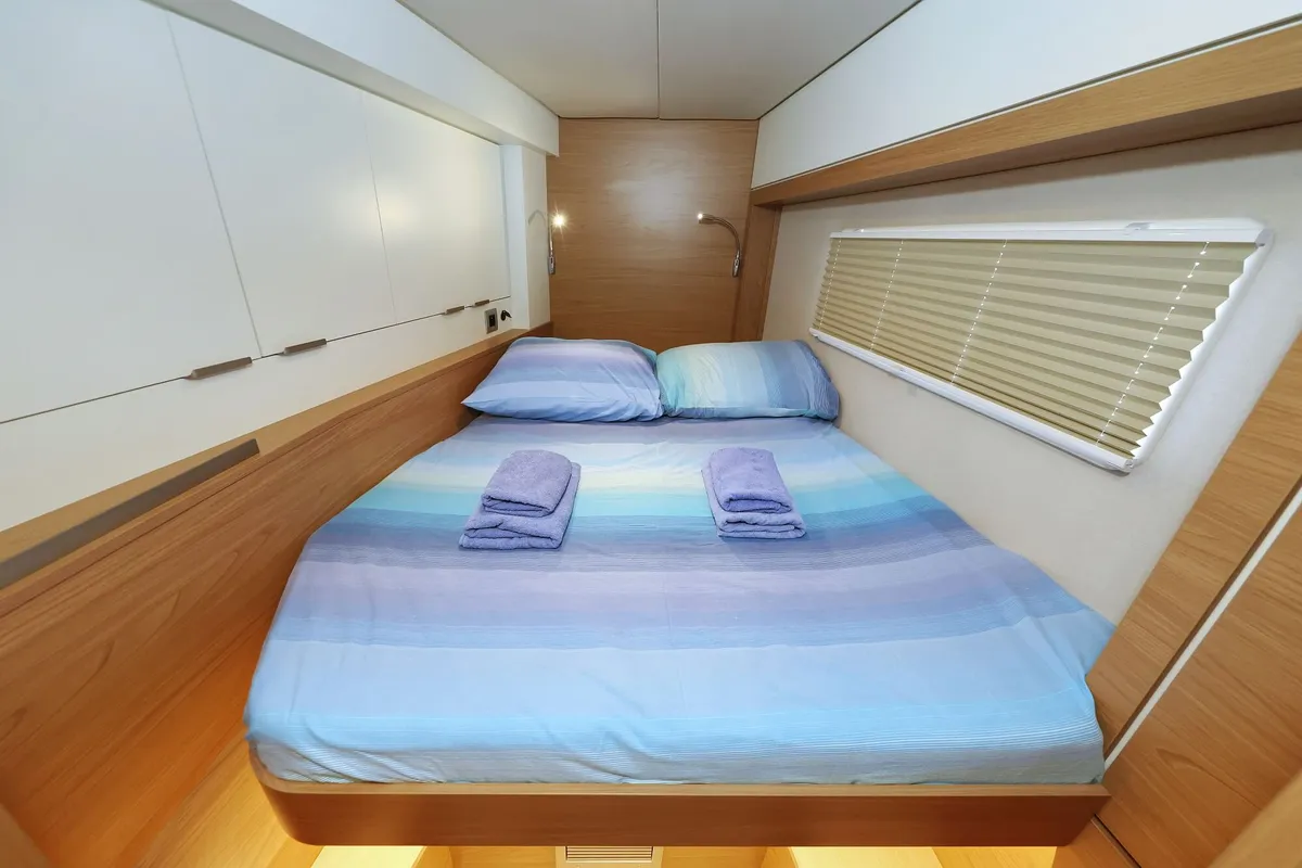 Cabin on Chèrie, a Bali 4.2 catamaran at Dubrovnik, Croatia