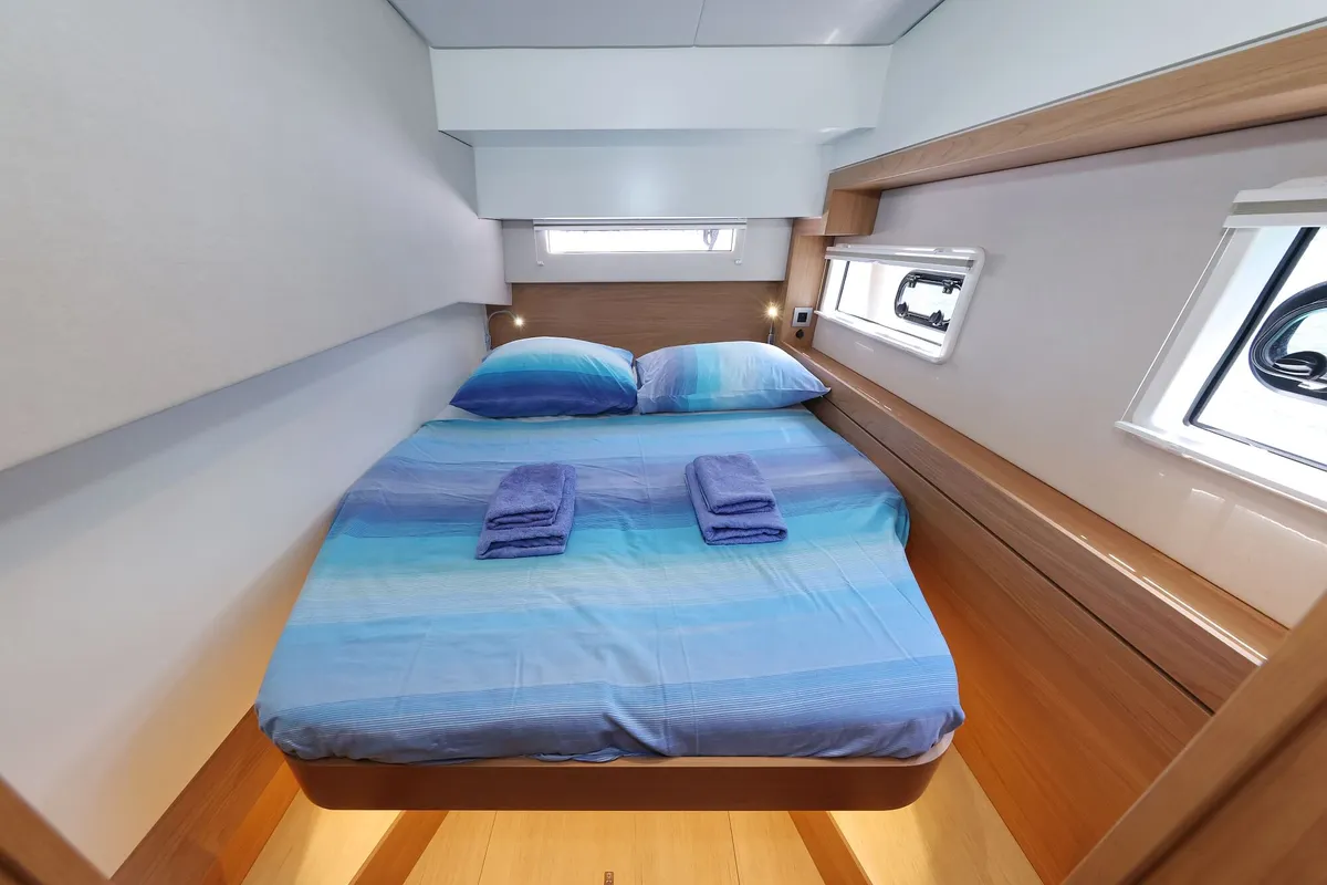 Cabin on Chèrie, a Bali 4.2 catamaran at Dubrovnik, Croatia