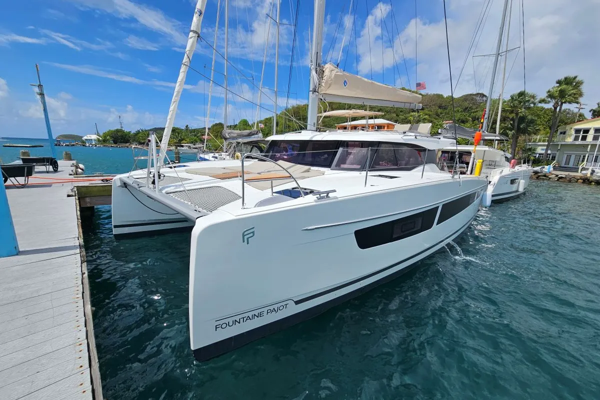 Zefiro, a Fountaine Pajot FP 41 Maesto 3 catamaran at Charlotte Amalie, United States