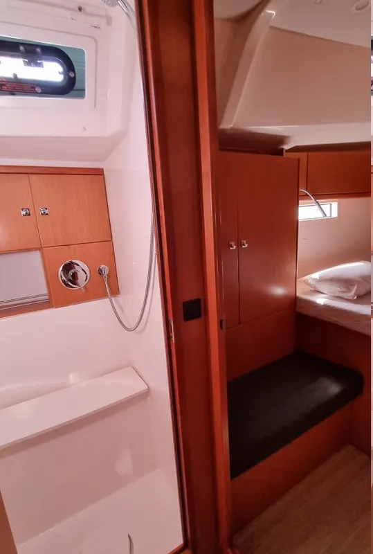 Head on Spring Dolphin, a Bavaria Cruiser 46 sailboat at Split, Croatia